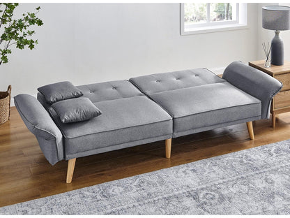Rozkładana sofa clic-clac do okazjonalnego spania DECO IN PARIS szara