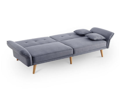 Rozkładana sofa clic-clac do okazjonalnego spania DECO IN PARIS szara